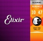 Струны Elixir 11002 NANOWEB, Extra Light, бронза 80/20, 10-47