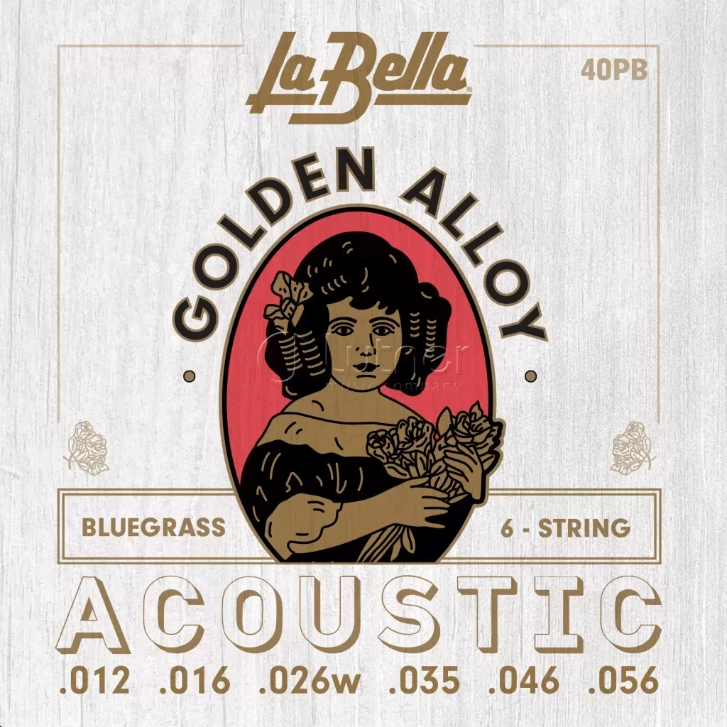 Комплект струн для акустической гитары 12-56 La Bella 40PB