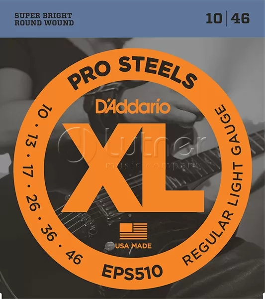 Струны для электрогитары Regular Light 10-46 D`Addario EPS510 XL PRO STEEL