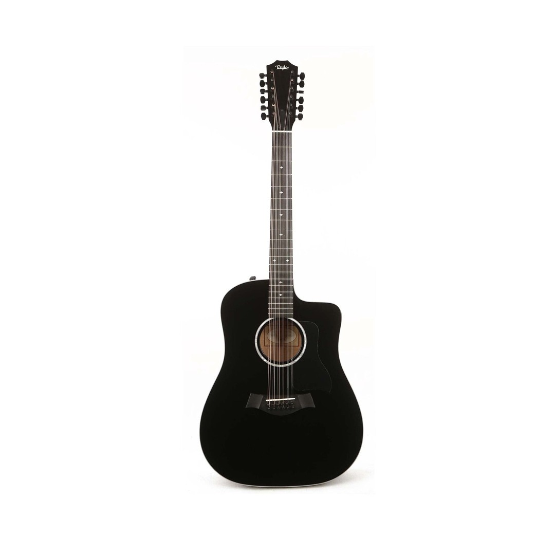 Электроакустическая гитара Taylor 250CE-BLK DLX