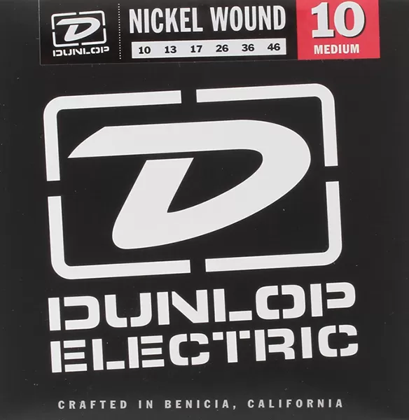 Струны для электрогитары Dunlop DEN1046 никелированные, Medium, 10-46