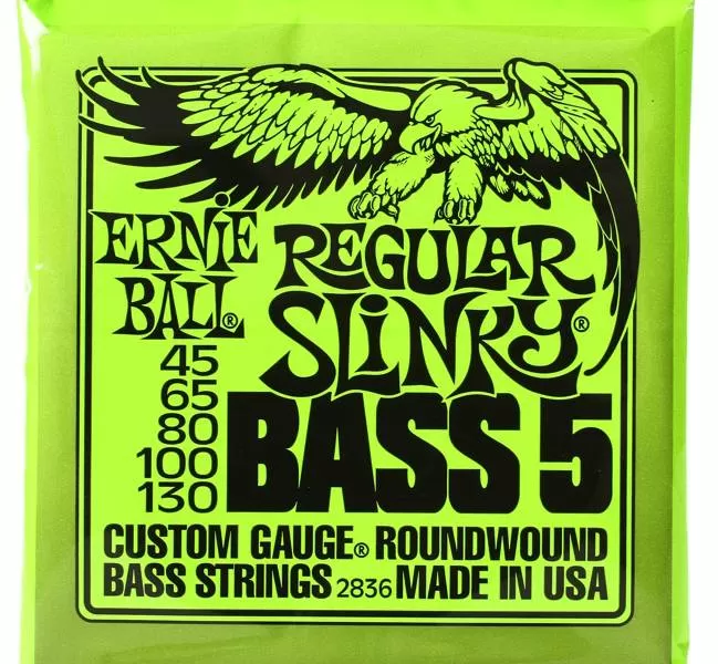 Струны для 5-струнной бас-гитары Ernie Ball Nickel Bass Reguilar Slinky 5